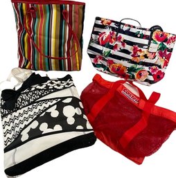 Tote Bag Collection. Macys Tote With Tag, Mickey Mouse, Cost Co.