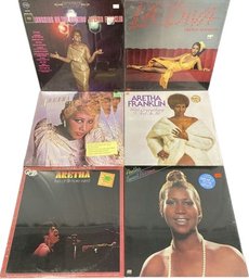 6 Unopened Aretha Franklin Vinyl Records