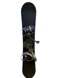 Solo Snowboard With Plasma V6 Bindings (Approximately 59x10)