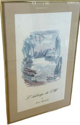 Auberge De L'Ill By Frres Haeberlin Painting Signed By JP. HAEBERCIN  14 X 22