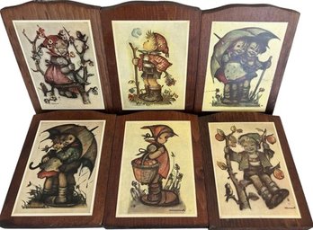 Vintage 1970s Wood Block Art From Hummel (6)-5.25x7