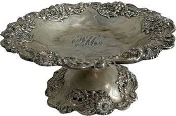 W.W. Wattles And Sons 7oz Sterling Silver Compote With Engraving On Top, 3.5H