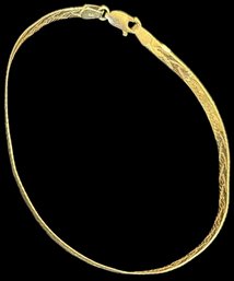 14K Gold Flat Link Bracelet