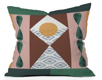 (NEW) Deny Designs 2021 Throw Pillow, 26' X 26', Emmie K Memphis Ikat