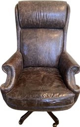 Genuine Leather, Rolling Office Chair From Hooker Furniture Coperation (28x50x36)