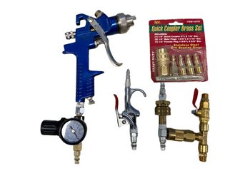 Paint Sprayer & Quick Coupler Brass Set (sprayer Is 11' Long)