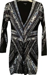 EXPRESS Women's Sequin Long Sleeve Party Dress - Size Small
