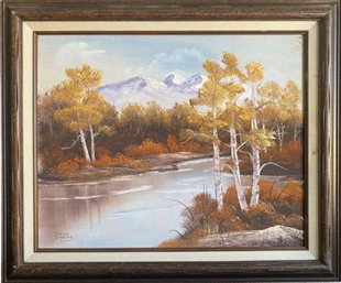 Landscape Painting (25x21) Signed By Freda Duncan
