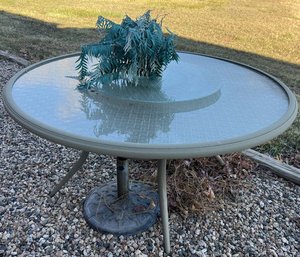 Glass Patio Table - 53Wx26H