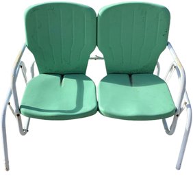 Retro Medal Glider Patio Seat, 47Lx28Wx33H