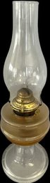 Glass Oil Lamp With Some Residue- 17.5in Tall