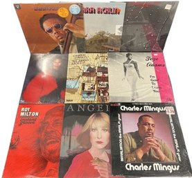 (9) Unopened Vinyl Records, Charles Mingus, Roy Milton, Barbara Acklin And Many More