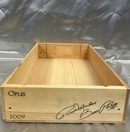 Vintage Opus One Red Wine Wood CRATE BOX 2009 Rothschild (No Lid)