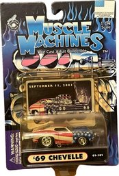 Muscle Machines 1:64 Scale 69 Chevelle With Sept. 11, 2001 Card- New In Box