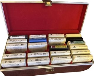 8 Track Tapes In Case. Case Dimensions 18 X 8 X 8