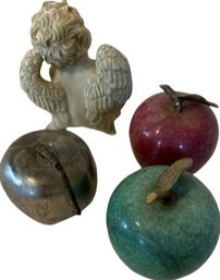 Home Decor, Cherub, Metal Apple, Stone Apples