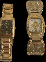 Two Gold-tone Watches By Ashworth & Xanadu. Untested.