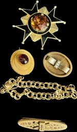 Assorted Gold Tone Jewelry