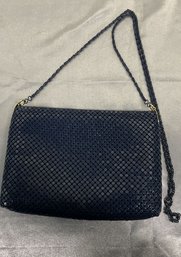 Navy Mesh Shoulder Bag/Purse: 10x8