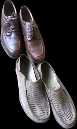 2 Pairs Mens Shoes-EasySpirits Leather Size 12, Olukai Size 13