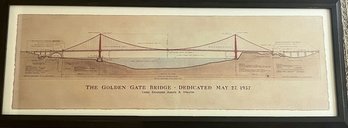 The Golden Gate Bridge Framed Print, 36x12