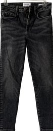 Ladies Designer Jeans, Frame, Size 1, Dark Grey, Le One Skinny,