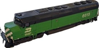 Burlington Northern Diesel Engine Model Train 9'.