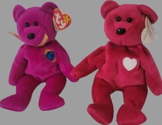 RARE TY Valentina And Mellenium Beanie Baby Bear ORIGINAL Good Condition.