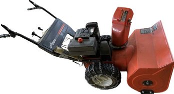 Ariens ST824 Snow Blower With 8HP Engine. Includes Tire Chains-61Lx25Wx40H, Unable To Start/May Need Gas