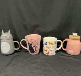 Cat-Themed Mug Collection (4)