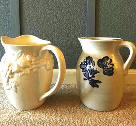 Linens N Things Stoneware And Ceramic Pitchers, Made In China (8in Tall)