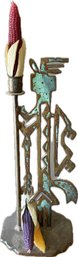 Kokopelli Candle Stick Holder 13 Tall