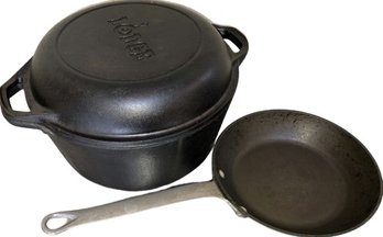 Cast Iron Dutch Oven And Magnalite Pan -10'