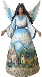 JImShore 'Watcher Of Villages And Valleys' Angel Figurine (11in Tall)