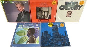 Collection Of Vinyl Records (5) Sealed And Unopened! Nancy Reed, Bob Crosby,Billie Poole And Tadd Dameron