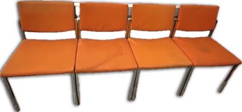 4 Orange Chairs (19.5x30x20.5)