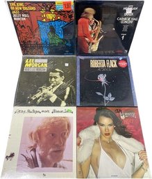 Collection Of 6 Unopened Vinyl Records From Roberta Flack, Lee Morgan And Many More