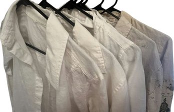 Eight Womens Button Up Shirts. Size XS-S.