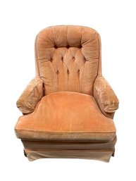 Ethan Allen Traditional Classic Rocking/swiveling (not Recliner) Peach Colored Chair- Some Stains, 28x36x35