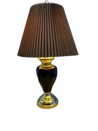 Mid-century Lamp (unknown Brand) (base-6.5 Inches, Shade- 16 Diameter, 27 Inches Tall)