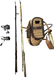 Fishing Pole Kit, Including 2 Fishing Poles, 2 Reels, 1 Tackbox/Fishing Bag