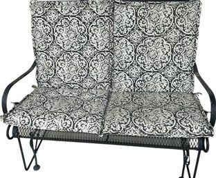 Loveseat, Patio, Rocker Metal Base - 41 Wide X 35 Tall X 26 Deep