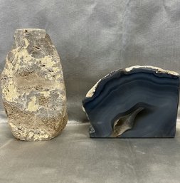 Agate Geode Bookends (2)