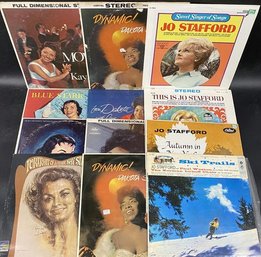 Collection Of 12 Vinyl Records Includes, Dakota Staton, Jo Stafford, Blue Starr And Many More