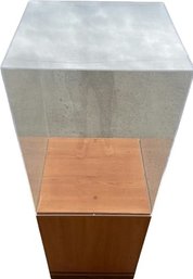 Wooden Display Stand & Plexiglass Top