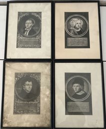 Vintage Framed Photos, Names Include Iohannes Luther, D.Martin Luther, And Many More 12.5Lx9.5W