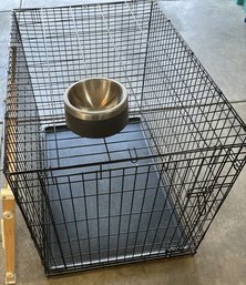 Dog Crate, Gate And Bowl, Listing 1 Of 2, XL Crate 28x42x30H