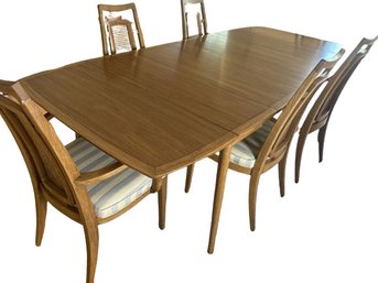 Mid-Century Style Dining Table & Chairs, Has Two Removable Leaves