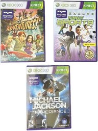 Xbox 360 Connect Games Michael Jackson The Experience, Connect Adventures, Connect Sports