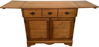 Wood Storage Cabinet (38.5W 33T 18D-Dimensions With Sides Down) From C.B. Atkin Co.